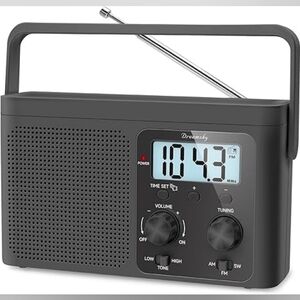 DreamSky AM FM Radio Portable - Shortwave Radio Battery Powered or Plug in Wall